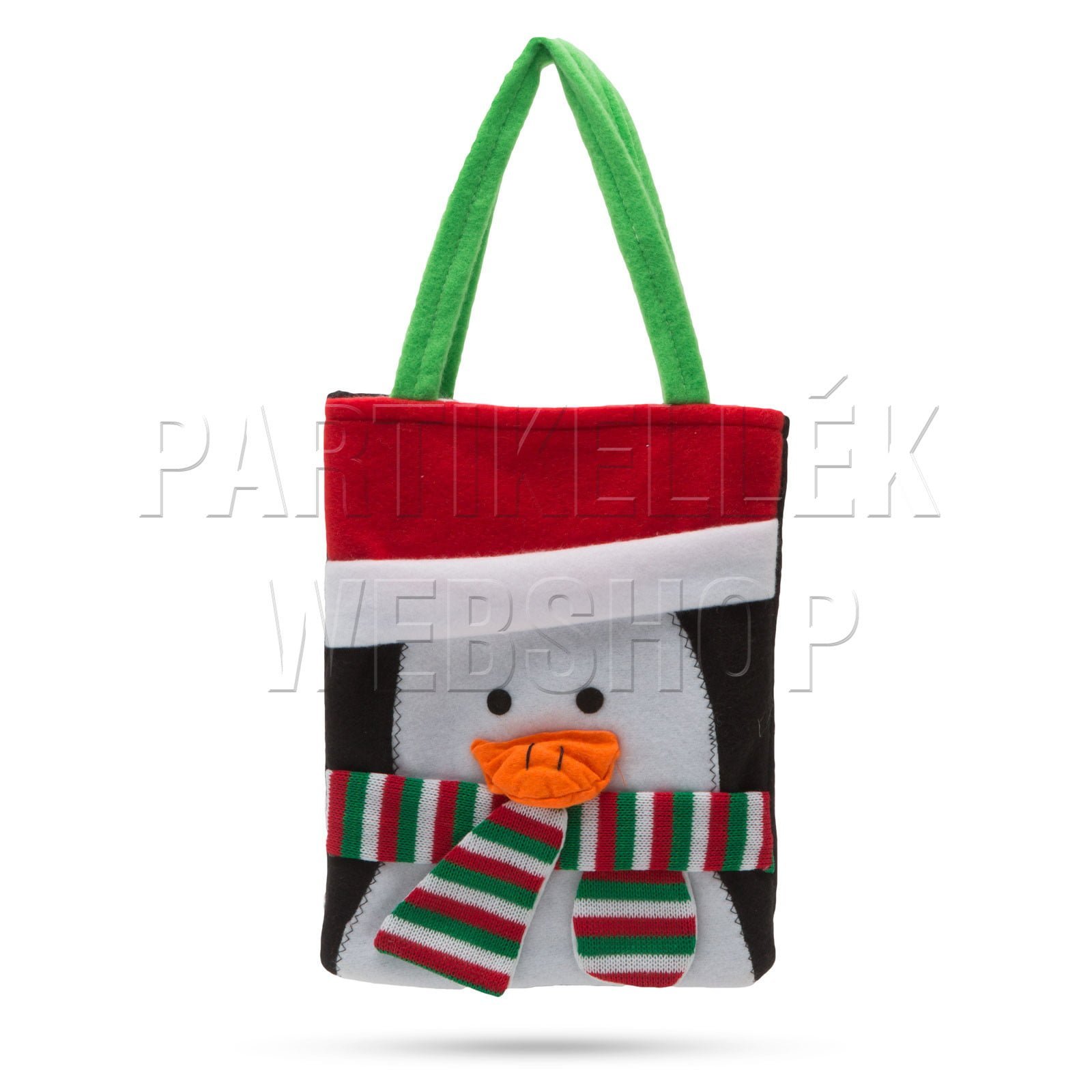 Karácsonyi ajándéktáska - 3D pingvin figurás 1 Karácsonyi táska 3d pingvin