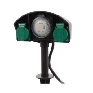 791240 Leszúrható kültéri elosztó IP 44 időzítővel