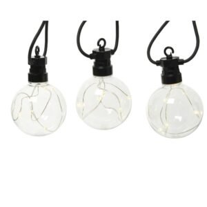 Kültéri micro LED fényfüzér égősor 4,5 m, 10 izzó meleg fehér sorolható