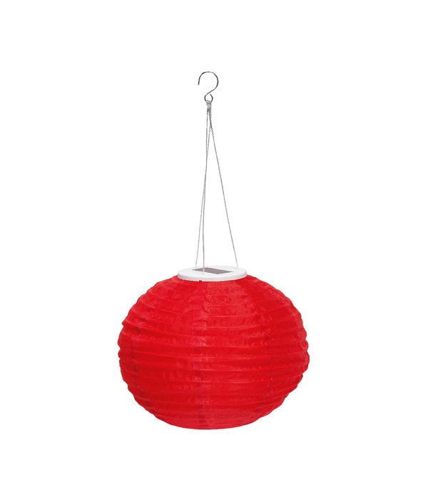 Napelemes lampion 28 cm piros 1 Napelemes lampion 28 cm piros