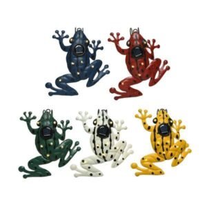 napelemes béka kerti dekoráció figura 5 micro LED lámpa