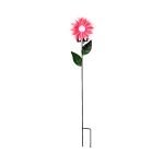 Napelemes virág lámpa, fém 49,5 cm – narancs