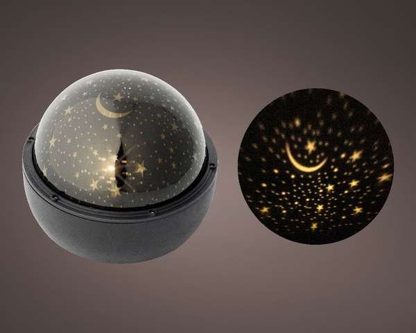 Elemes LED projektor forgó effekttel, fekete 3 485210 Elemes LED projektor forgo effekttel